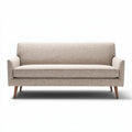 Bank van stof met een afmeting van 190 x 85 x 75cm in beige kleur