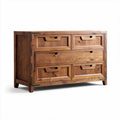 Houten dressoir met vier lades van onbehandeld grenen 120 x 40 x 75cm