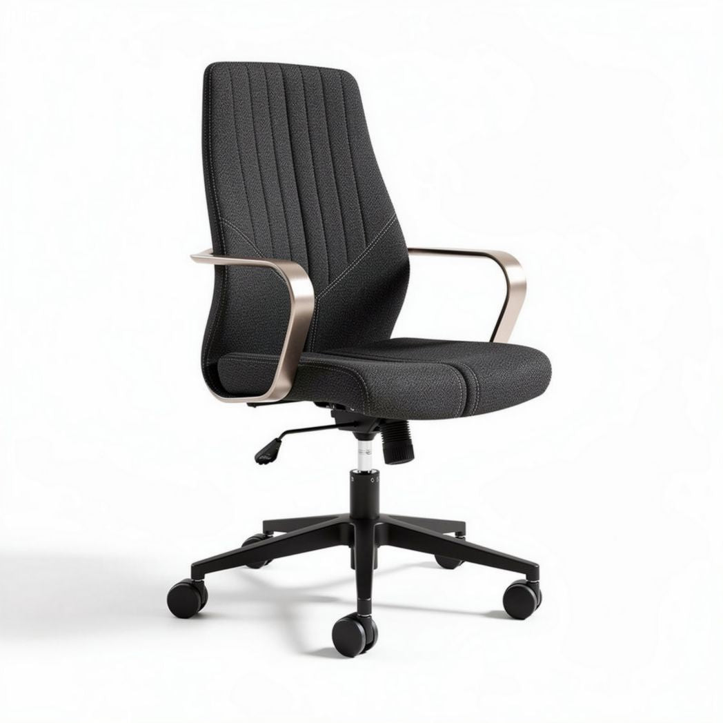 Bureau stoel met verstelbare hoogte en stoffen bekleding zwart 60 x 60 x 100cm