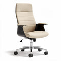 Kantoorstoel met verstelbare hoogte en draaifunctie in beige stof 60 x 60 x 100cm