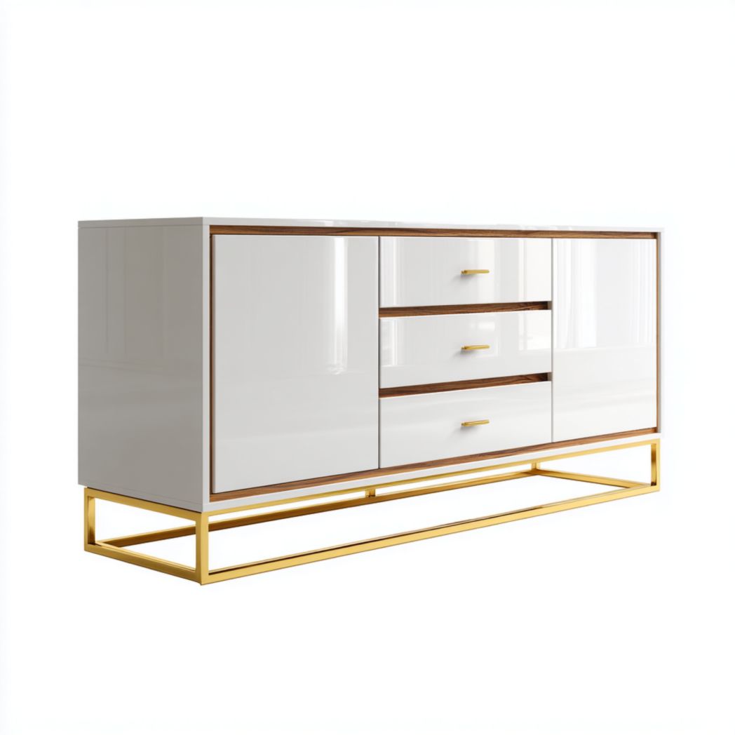 Dressoir van hout en kunststof in bruin met afmetingen 120 x 60 x 70cm